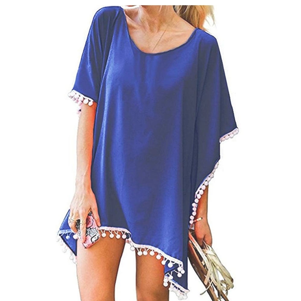 Pom pom swim coverup